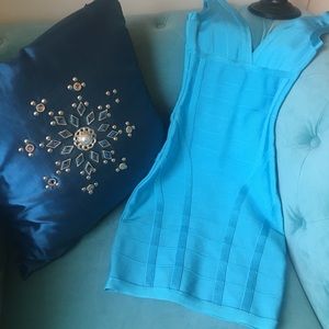 Teal bandage dress